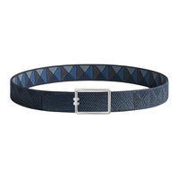 HERMES Logo Identification Nylon Leather Belts Men's Blue/Multicolor Width: 3.8cm