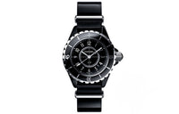 CHANEL J12 Collection Wrist Watch Quartz Movement Cowhide Strap Black Dial Women's