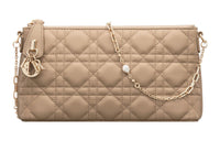 DIOR Lambskin Crossbody Bag Shoulder Bag Women's Cookie