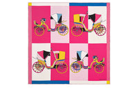 HERMES Silk Scarves Women's Pink/Light Pink/Bright Yellow