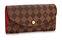 LOUIS VUITTON Coated Canvas With Grain Cow Leather Wallet Women's Brown