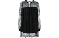 SAINT LAURENT Lace-detail Layered Mini Dress