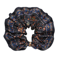 SAINT LAURENT Fabric Hair Tie Unisex Midnight Blue/Multicolor