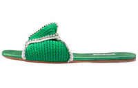 MIU MIU Odor-Resistant Slide Slippers Women's Green