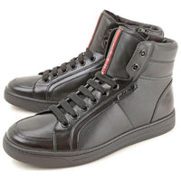 PRADA Ankle-Length Martin Boot Men's Black