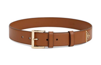 PRADA Logo Plaque Square-Buckle Belt