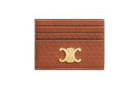 CELINE Natural Calfskin Card Holder Women's Brown