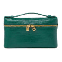 Loro Piana Lizard Leather Clutch Mini Women's Green