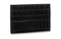LOUIS VUITTON Crocodile Leather Card Holder Men's Black