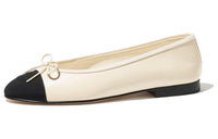 CHANEL Casual Single Shoes 1cm Women's Beige
