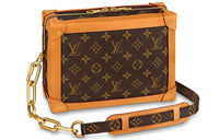 LOUIS VUITTON Soft Trunk Monogram Gold tone Brown
