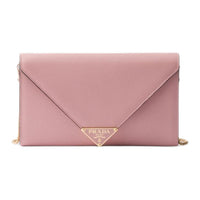 PRADA Calfskin Shoulder Bag Mini Women's Peach Pink