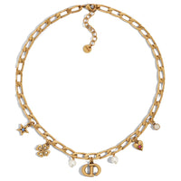 DIOR 2010s Logo charm Necklace