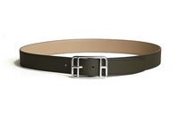 HERMES Cape Cod Double Sided Two Tone, Pin Buckle Calfskin Leather Belts Men's Green Width 3.3cm