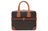 GOYARD Ambassade Canvas With Leather Handbags Briefcases Small Size Unisex Brown