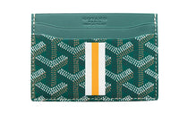 GOYARD Saint-Sulpice Canvas With Leather Dog's Teeth Card Clip Card Holder Unisex Green