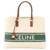 CELINE Leather Tote Bag Shopping Bag Shoulder Bag Handbag Women's Avocado Green
