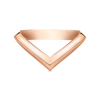 LOUIS VUITTON Lv Diamonds V Ring Pink Gold