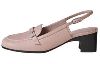 HERMES Infinie Chunky Heel High Heels 5cm Women's Pink
