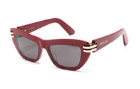 DIOR Acetate Irregular Shape Sunglasses Women's Red