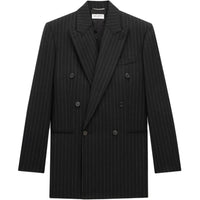 SAINT LAURENT Business Suit Coat Men's Black Gray
