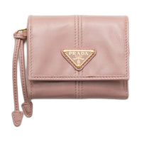 PRADA Leather Wallet Small Size Women's Pink