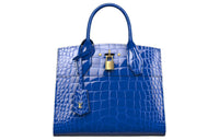 LOUIS VUITTON Luminous Crocodile Leather Handbag Small Size Women's Santorini Blue