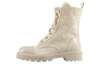LOUIS VUITTON Knee-High Martin Boot Women's Beige
