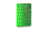 LOUIS VUITTON Crocodile Leather Wallet Men's Gradient Fluorescent Green