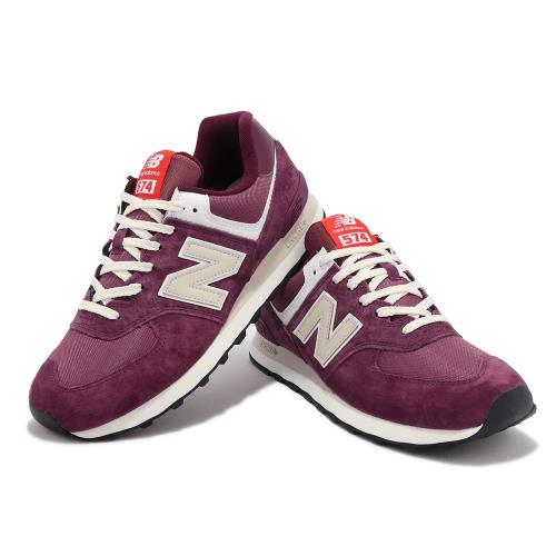 New Balance 574 Shoes 'Maroon White' U574HMG