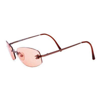CHANEL 2000s Cc Rimless Rectangle-frame Sunglasses