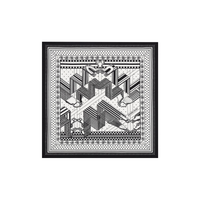HERMES Silk Scarves Women's Black/White