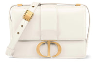 DIOR 30 Montaigne Smooth Cow Leather Box Bag, Shoulder Bag Women's Ecru