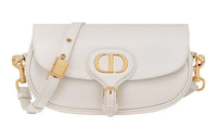 DIOR Bobby Smooth Finish Cow Leather Crescent Bag Handbag Shoulder Bag Crossbody Bag Regular Women's White