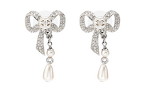 CHANEL Earrings Women's Silver