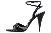 SAINT LAURENT One-Strap Sandals 10cm Women's Black