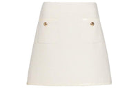 MIU MIU Casual Short Skirts Women's Ivory White
