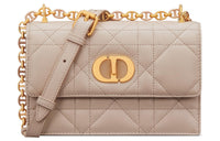 DIOR Sheepskin Leather Crossbody Bag Shoulder Bag Women's Caramel Beige
