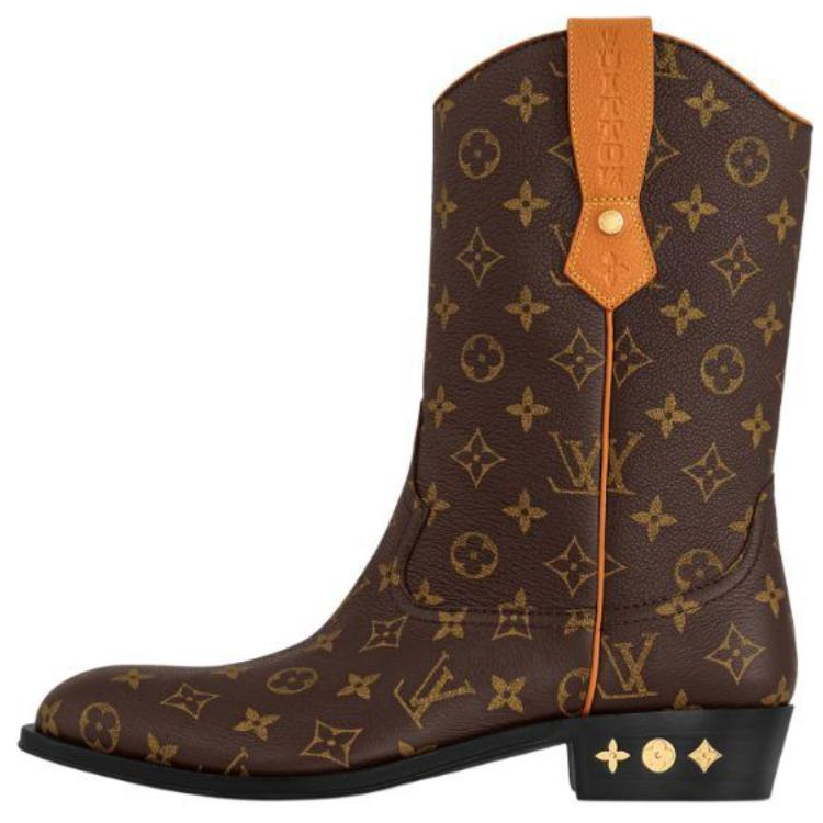 LOUIS VUITTON Rider Ankle Boots Men's Brown