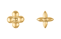 LOUIS VUITTON Metal Stud Earrings Unisex Gold