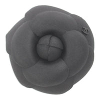 CHANEL Synthetic Fiber Brooches Unisex Black