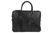 PRADA Calfskin Handbags Briefcases Men's Black