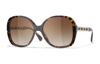 CHANEL Square Sunglasses Women's Tortoiseshell
