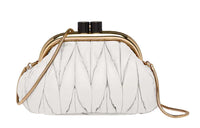 MIU MIU Soft Sheep Leather Handbag Shoulder Bag Women's White