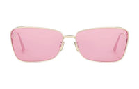 DIOR Irregular Shape Sunglasses Women's Gold