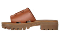 CELINE Abrasion Resistant Slide Slippers Women's Brown