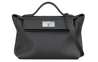 HERMES 24/24 Togo & Swift Calfskin Handbag Women's Black