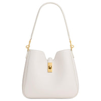 CELINE Calfskin Shoulder Bag Small Size Women's White