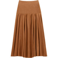 SAINT LAURENT Leather Midi Skirt