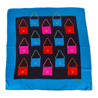 CHANEL Silk Silk Scarves Women's Black